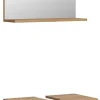 Chb Collection Eteka - Combinaison de salle de bains (L/H/P : 60x191x34 cm) en imitation blanc et imitation sauge profonde