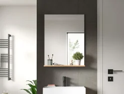 Chb Collection Eteka - Miroir (L/H/P : 60x79x18 cm) en imitation blanc
