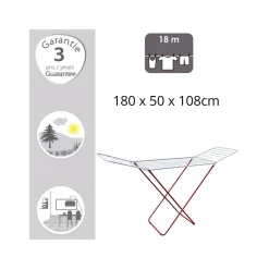 MSV Etendoir à ailes 18M Acier Blanc