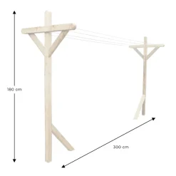 Cémonjardin Etendoir à linge extérieur Séville Premium* Etendoir À Linge