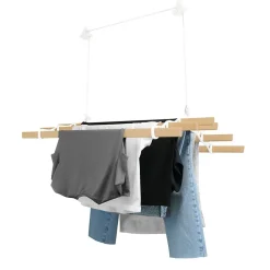 MonsterShop Etendoir à Linge Suspendu de 0,9 Mètre - Blanc