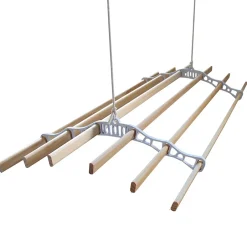 MonsterShop Etendoir à Linge Suspendu de 1,2 Mètre - Poulie Blanc* Etendoir À Linge