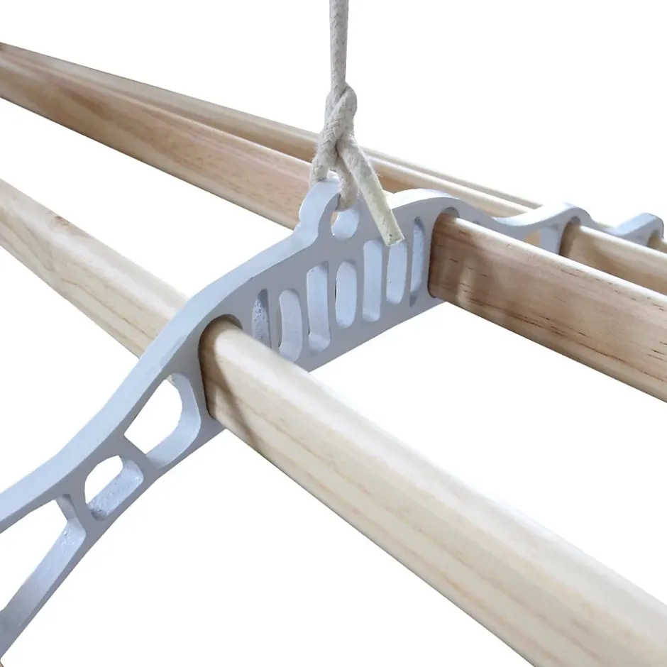 MonsterShop Etendoir à Linge Suspendu - Blanc- 2.4m