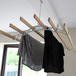 MonsterShop Etendoir à Linge Suspendu - Blanc - 1.8m* Etendoir À Linge