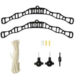 MonsterShop Etendoir à Linge Suspendu - Noir- 1.8m