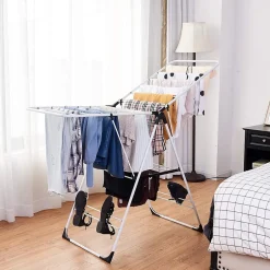 Giantex Etendoir a Linge Pliable Portable en Acier Inoxydable Rangement pour Vetements de Lessive