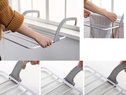 Jardimobilideco Etendoir Sèche-linge pour balcon 50x15x29 cm plastique