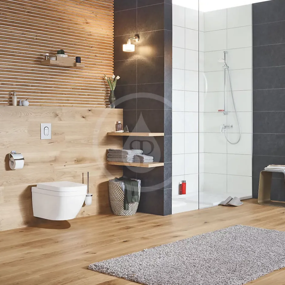 Grohe Euro Ceramic Cuvette WC suspendue compact Triple Vortex, blanc alpin (39206000)
