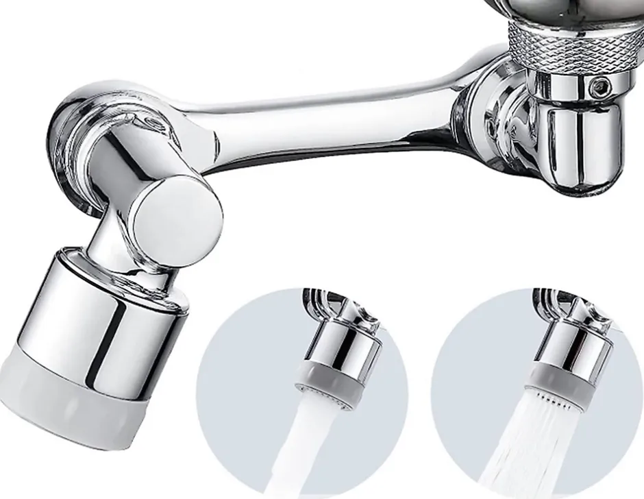 MTK Extension éco aérateur d'eau orientable, bi-jets, chrome,* Accessoire De Robinet