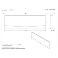 Sanindusa Façade de tablier 160 pour Baignoire acrylique haute densité Eva 160x70* Tablier Et Habillage De Baignoire