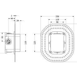 Villeroy & Boch Façade mécanique VILLEROY ET BOCH Architectura + corps encastré