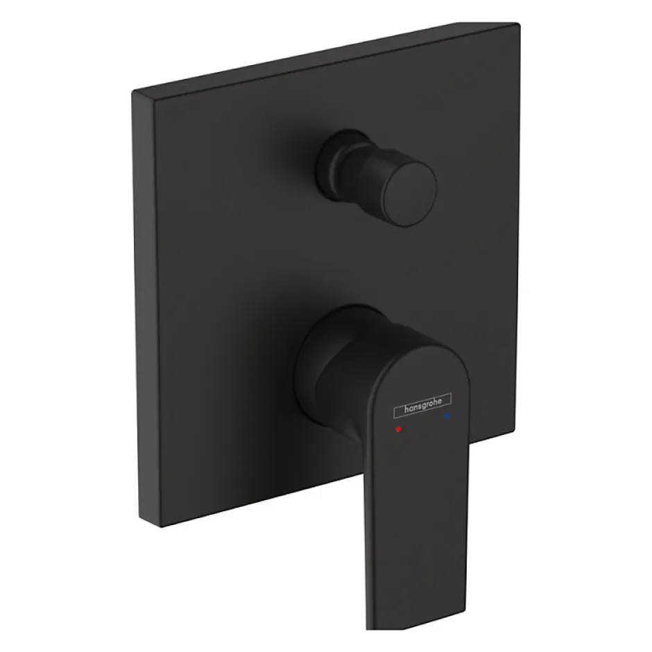 Hansgrohe Façade mitigeur mécanique encastré Vernis Shape Noir mat* Robinet De Douche