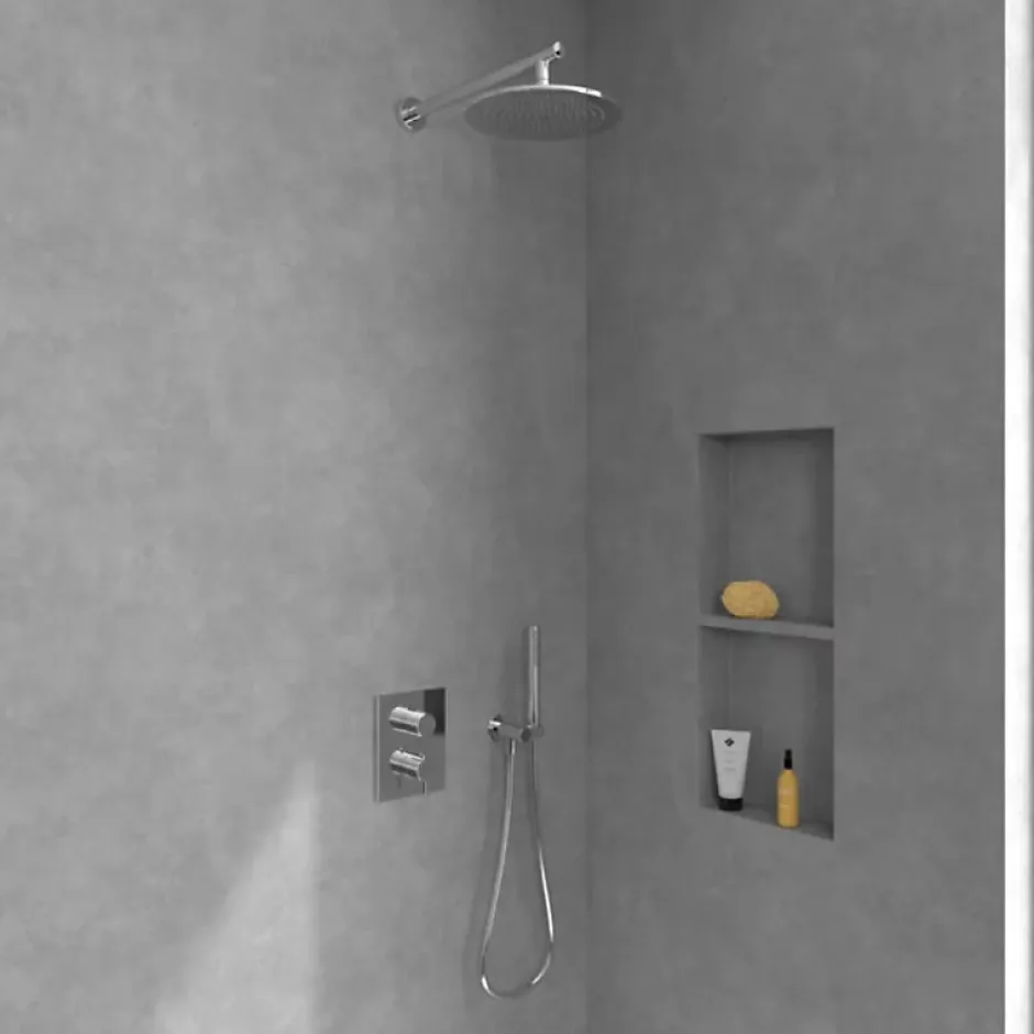 Villeroy & Boch Façade thermostatique 2 voies VILLEROY ET BOCH Conum Chrome + corps encastré