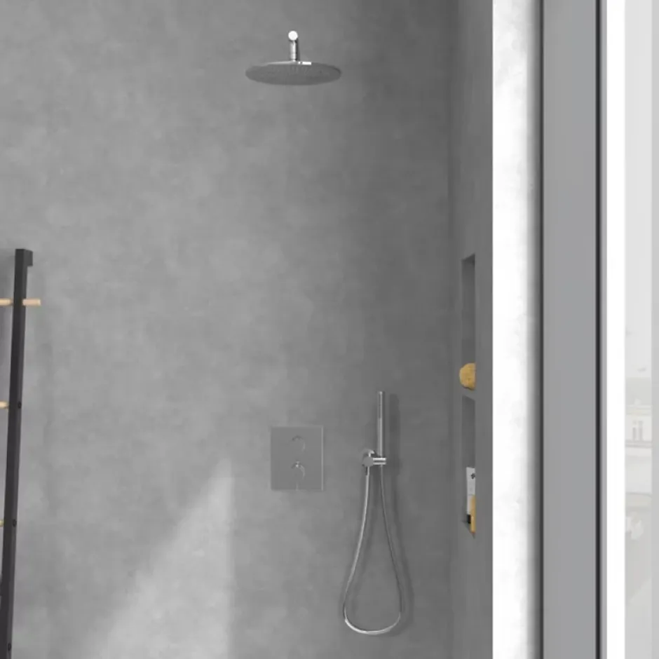 Villeroy & Boch Façade thermostatique 2 voies VILLEROY ET BOCH Conum Chrome + corps encastré
