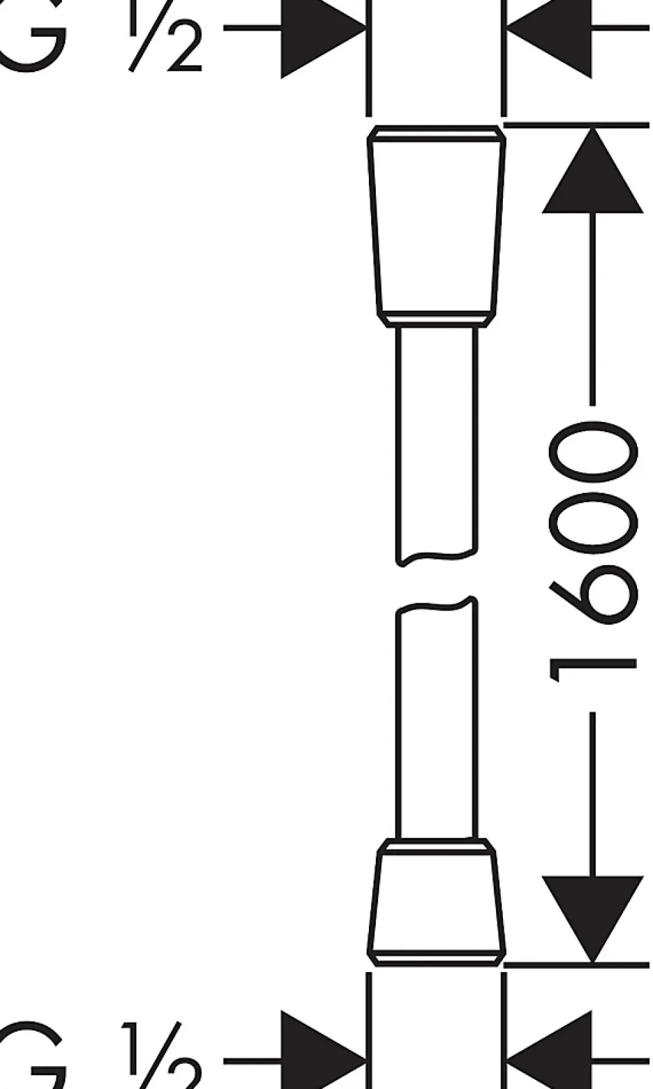 Hansgrohe Flexible de douche 1,6 m bronze brossé, Isiflex* Pommeau De Douche, Flexible Et Barre De Douche
