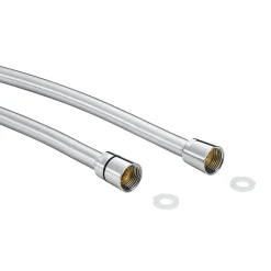 GoodHome Flexible de douche argent PVC 1,5 m* Pommeau De Douche, Flexible Et Barre De Douche