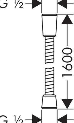 Hansgrohe Flexible de douche chromé Sensoflex 1,60m* Pommeau De Douche, Flexible Et Barre De Douche