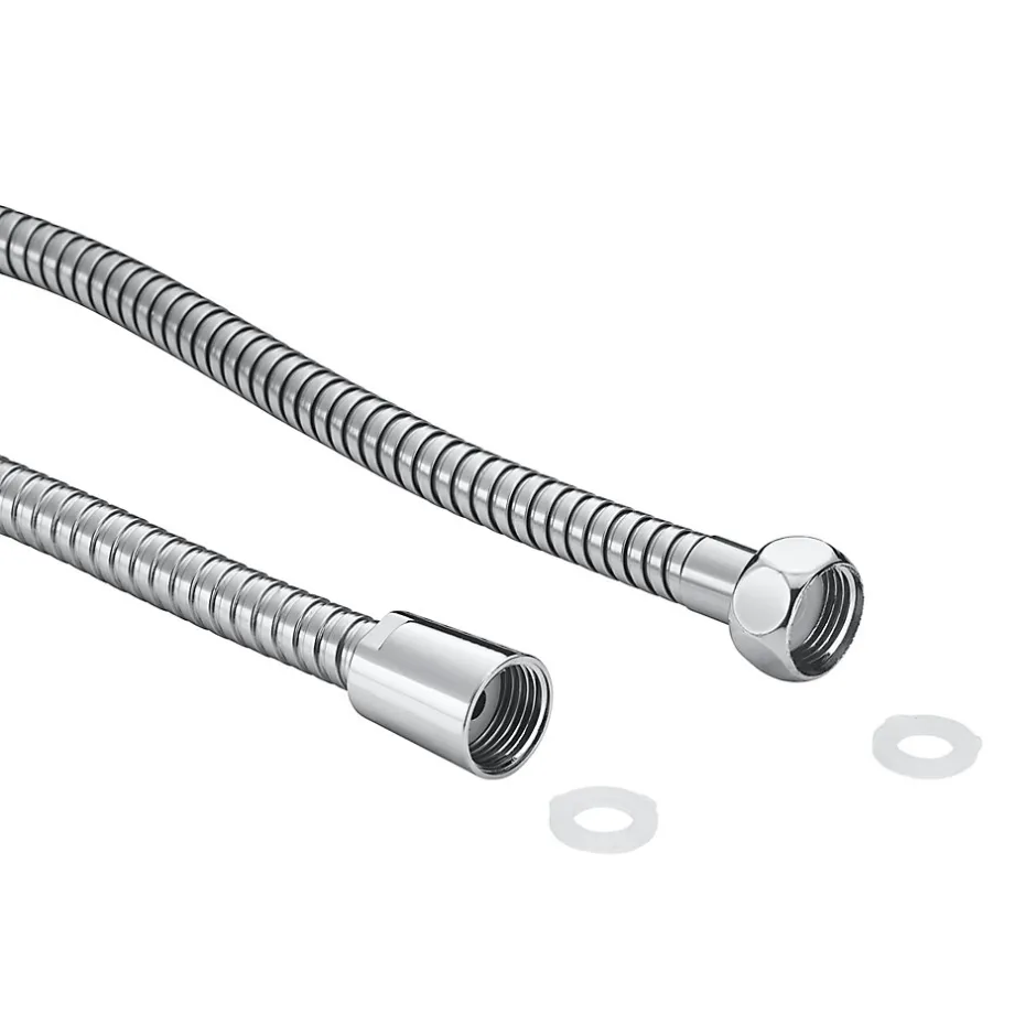 Flexible de douche en acier inoxydable coloris argent longueur 1,50 m* Pommeau De Douche, Flexible Et Barre De Douche