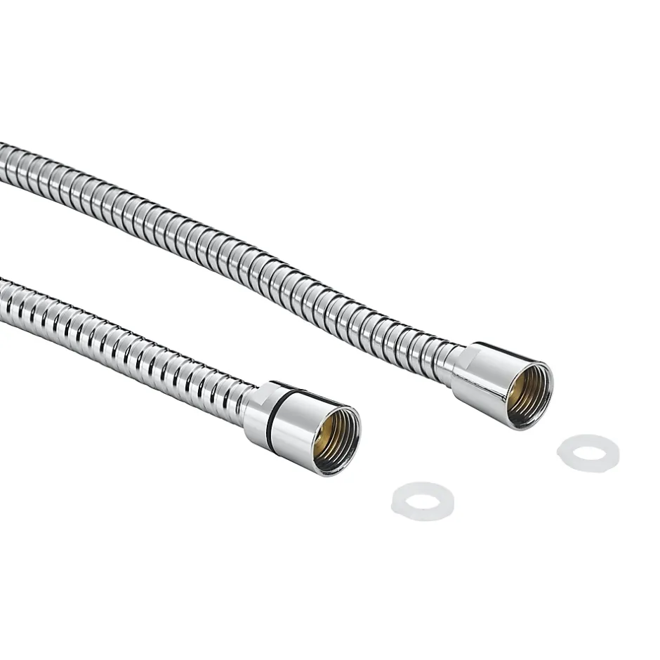 GoodHome Flexible de douche inox chromé 1,5 m* Pommeau De Douche, Flexible Et Barre De Douche