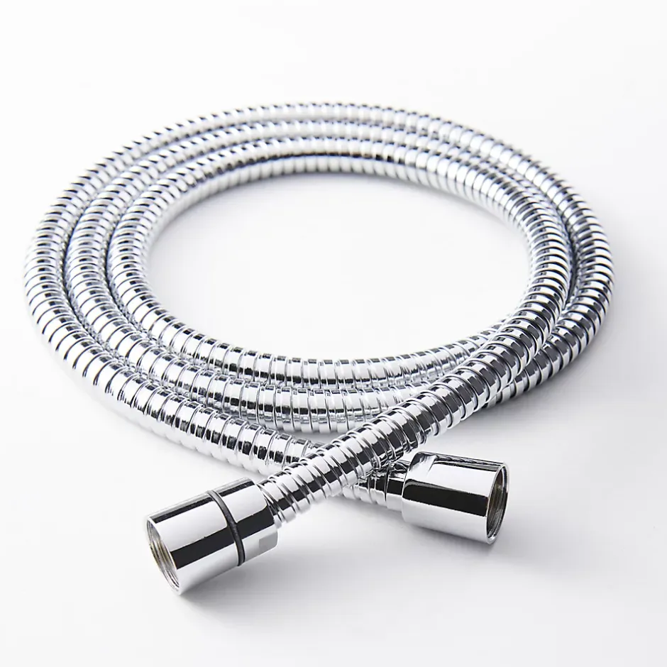 GoodHome Flexible de douche inox chromé 1,5 m* Pommeau De Douche, Flexible Et Barre De Douche
