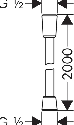 Hansgrohe Flexible de douche longueur 200 cm Isiflex chromé raccordement M 1/2
