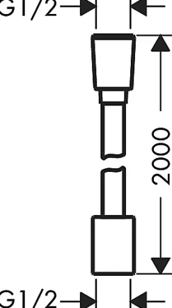 Hansgrohe Flexible de douche 2m anti-torsion noir mat DesignFlex* Pommeau De Douche, Flexible Et Barre De Douche