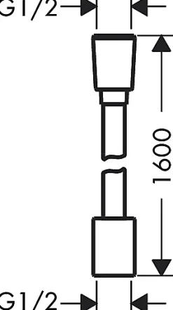 Hansgrohe Flexible de douche 1,6m anti-torsion noir mat DesignFlex* Pommeau De Douche, Flexible Et Barre De Douche