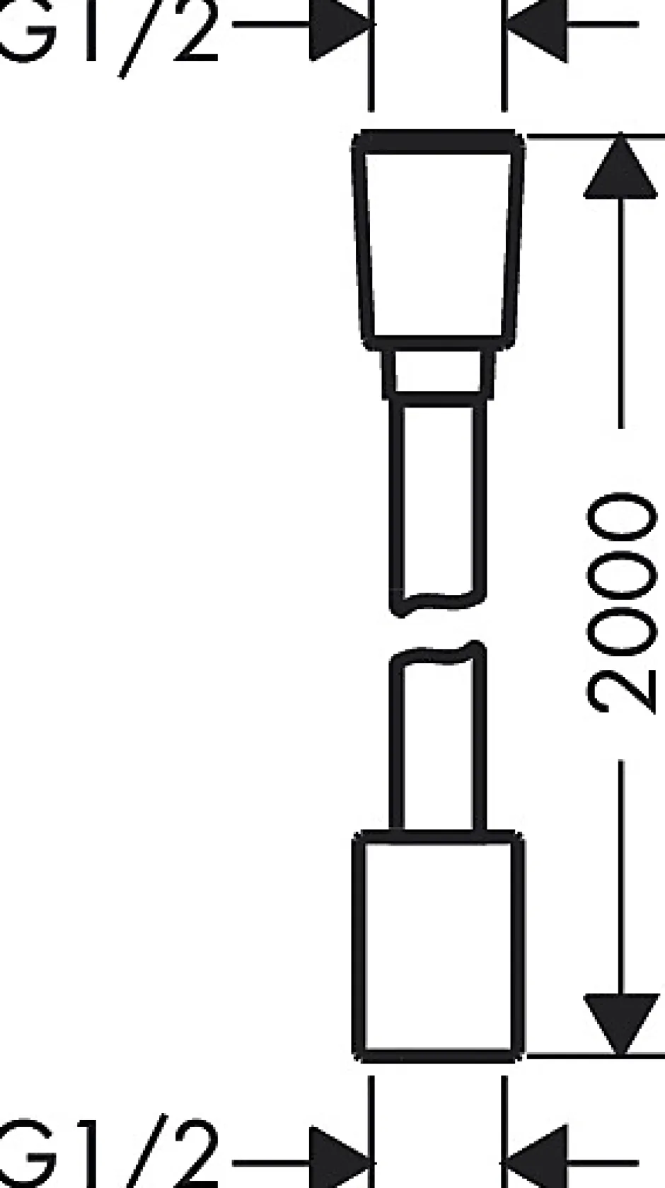Hansgrohe Flexible de douche 2m anti-torsion chrome DesignFlex