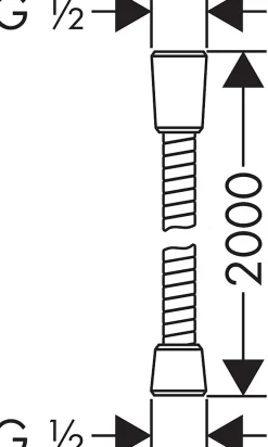 Hansgrohe Flexible de douche 2m chrome Sensoflex