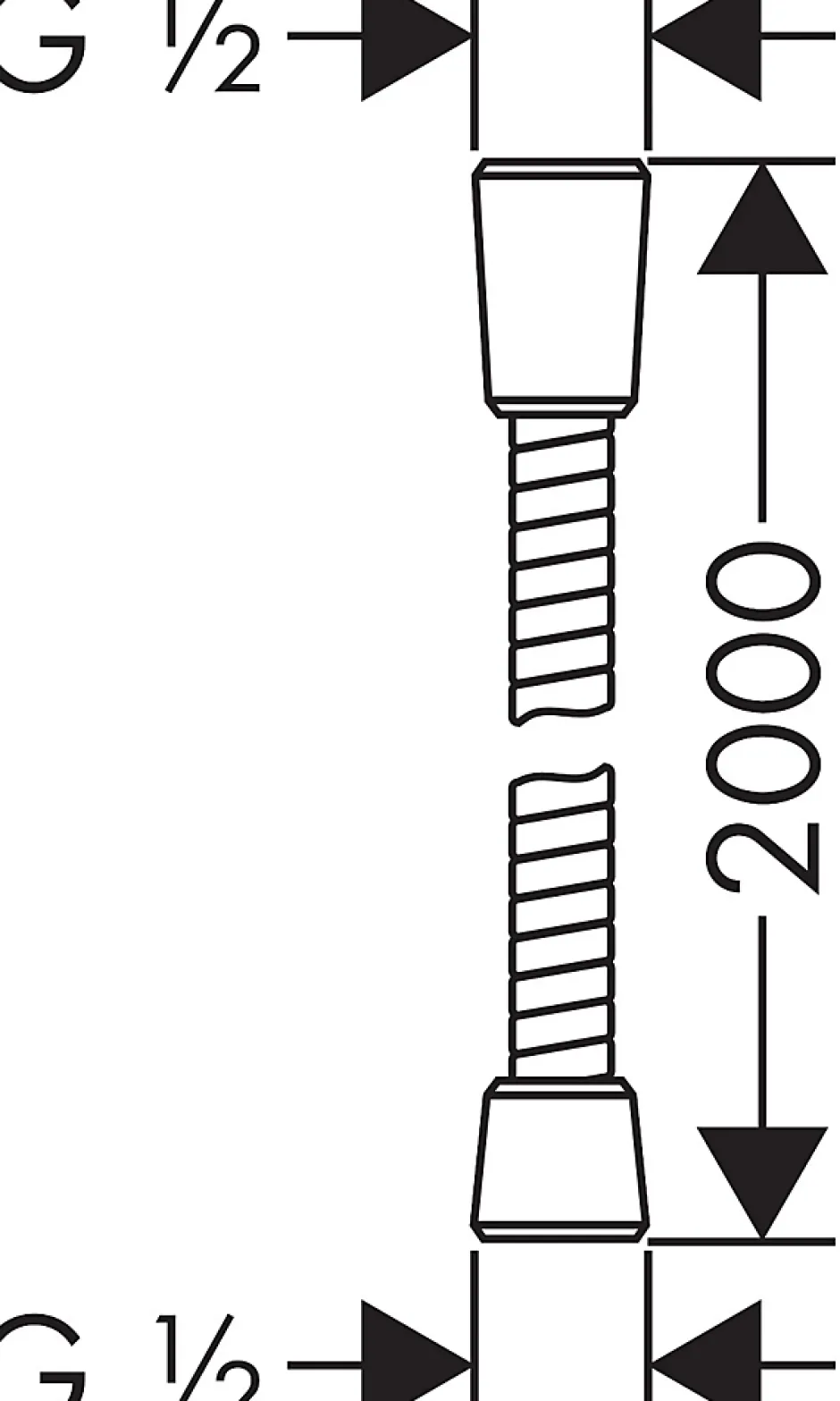 Hansgrohe Flexible de douche 2m chrome Sensoflex