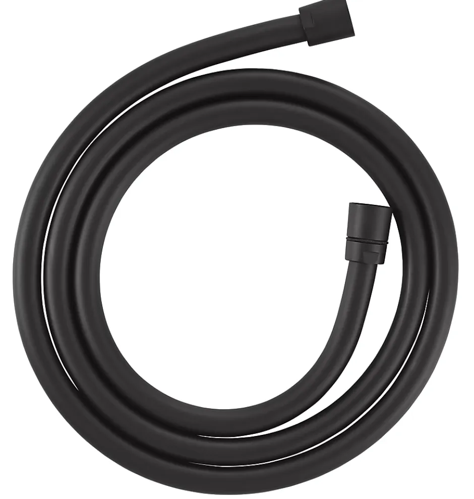 GoodHome Flexible de douche noir PVC 1,75 m* Pommeau De Douche, Flexible Et Barre De Douche