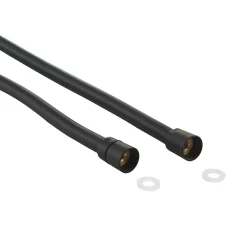 GoodHome Flexible de douche noir PVC 1,75 m* Pommeau De Douche, Flexible Et Barre De Douche