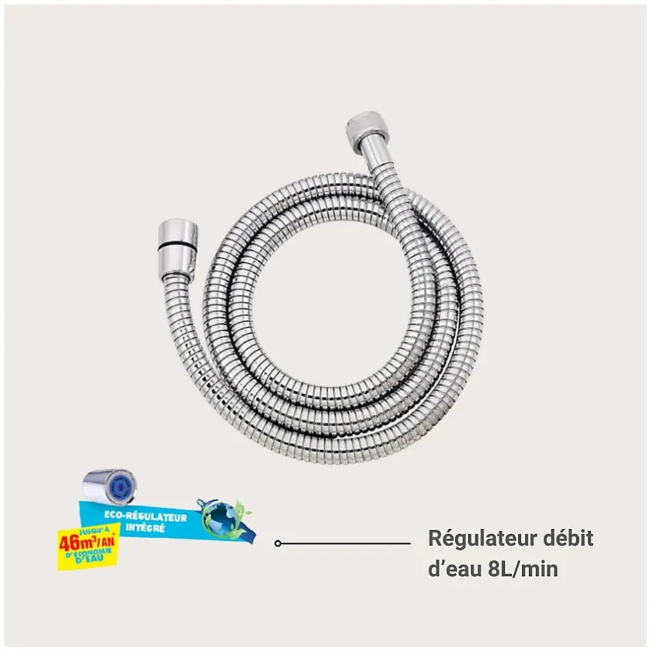 Mob-In Flexible en acier inoxydable AXON* Colonne De Douche Sans Robinetterie