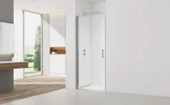 Swiss Aqua Technologies Fusion Porte de douche 100x195cm pivotante anticalcaire avec profilé chrome brillant (SATFUD100NIKA-SET)* Porte De Douche