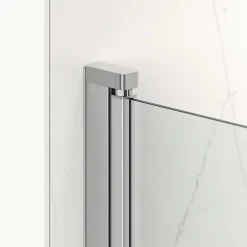 Swiss Aqua Technologies Fusion Porte de douche 100x195cm pivotante anticalcaire avec profilé chrome brillant (SATFUD100NIKA-SET)* Porte De Douche
