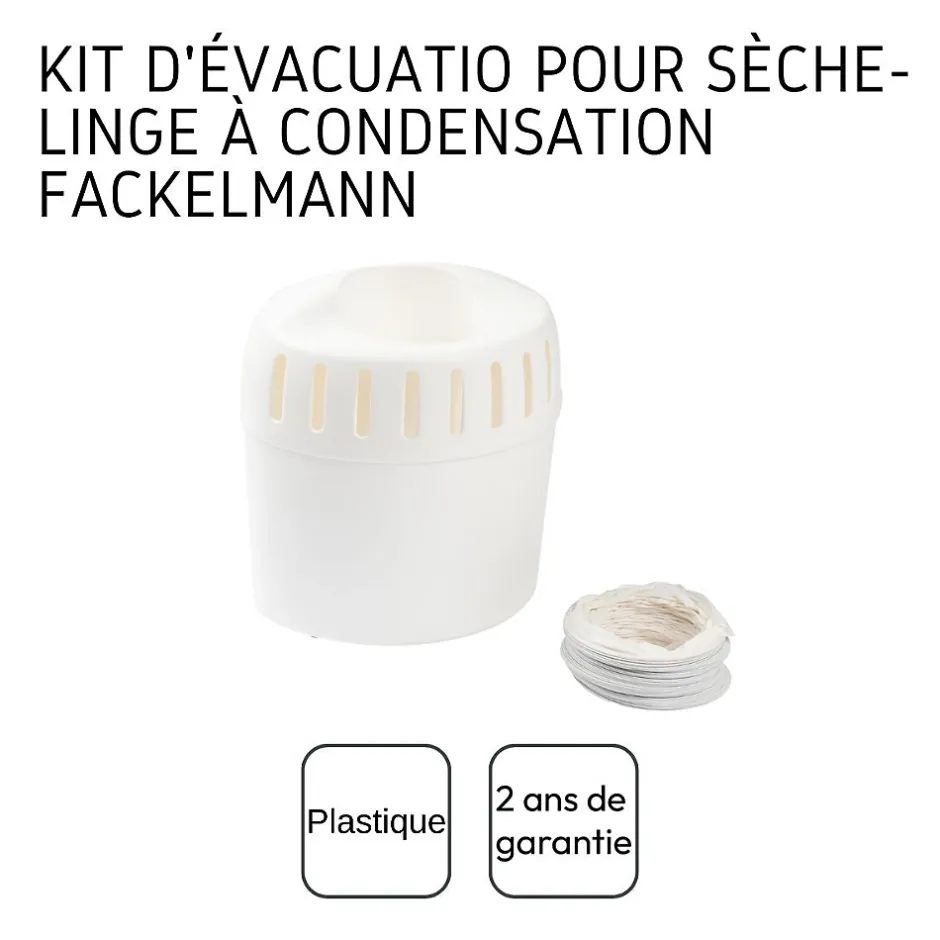 Fackelmann Gaine d'évacuation extérieure pour sèche-linge à condensation