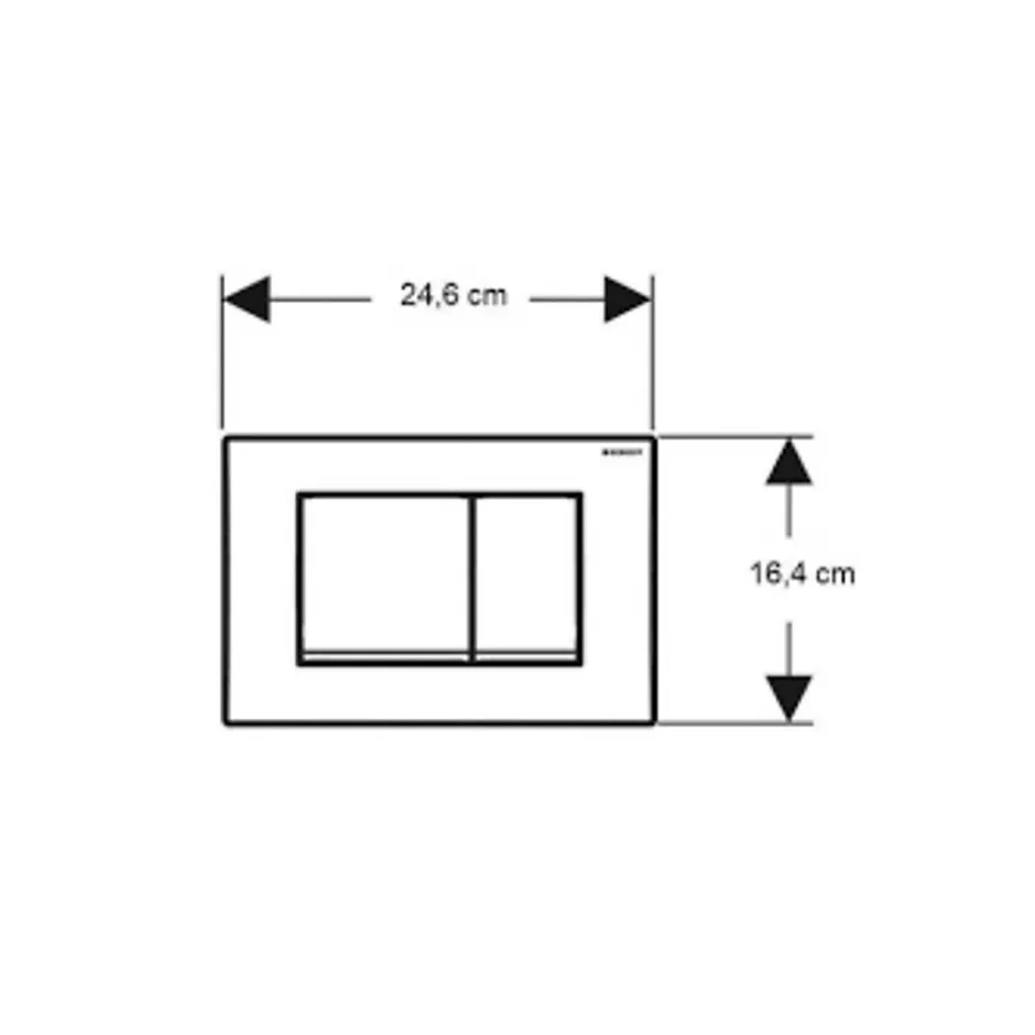 Geberit Delta30 plaque de déclenchement double touche, chrome mat (115.137.46.1)* Wc Suspendu