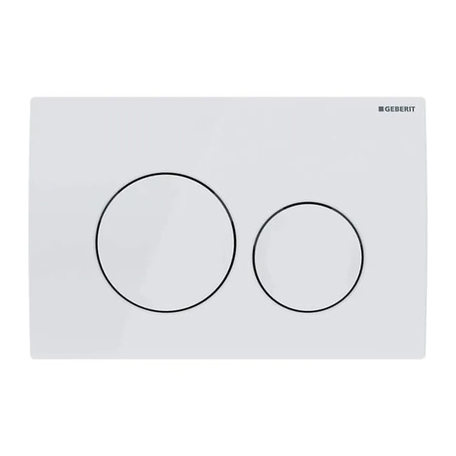 Geberit Delta20 plaque de déclenchement double touche, blanc alpin (115.127.11.1)* Wc Suspendu
