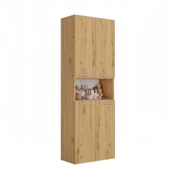 Topeshop GLAZE - Armoire de salle de bain avec panier à ligne - Style moderne - 174x60x30 cm - Colonne sdb* Armoire De Salle De Bains