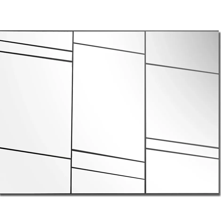 Autres Grand miroir mural décoratif rectangulaire design 96 x 72 cm