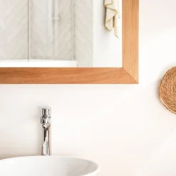 Wanda Collection Grand miroir rectangle en teck massif 160 x 70 cm* Miroir Simple