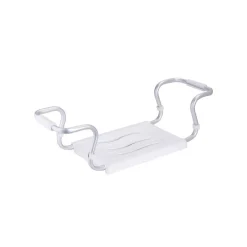 MSV Grand siège de baignoire extensible 5070cm Blanc Max 120kg