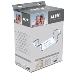 MSV Grand siège de baignoire extensible 5070cm Blanc Max 120kg