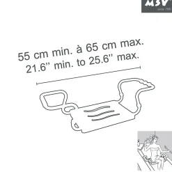MSV Grand siège de baignoire extensible 5070cm Blanc Max 120kg