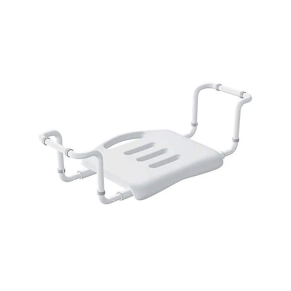 Spirella Grand siège télescopique de baignoire inoxydable Blanc