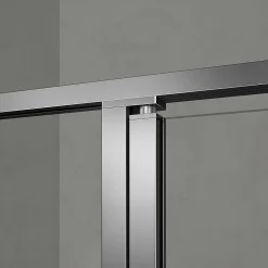 Grand Verre Cabine de douche 90x100 avec profilés en alu chromé à ouverture pivotante avec élément fixe* Cabine De Douche