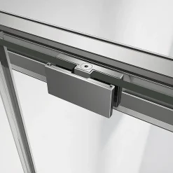 Grand Verre Cabine de douche avec porte coulissante 120x195 et paroi latérale 100x195 profilés chromés* Cabine De Douche