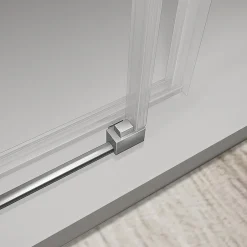 Grand Verre Cabine de douche avec porte coulissante 120x195 et paroi latérale 100x195 profilés chromés* Cabine De Douche