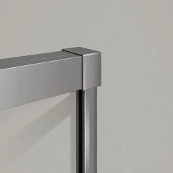 Grand Verre Cabine de douche avec porte coulissante 120x195 et paroi latérale 100x195 profilés chromés* Cabine De Douche