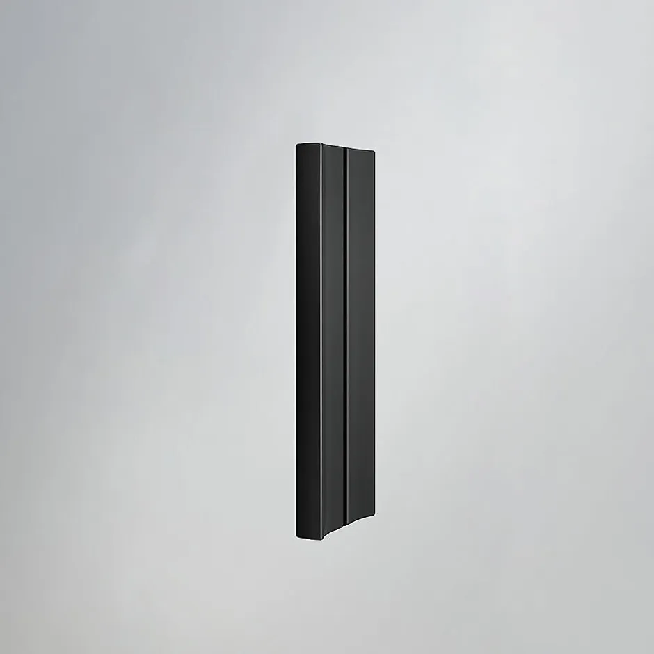 Grand Verre Cabine de douche style industriel avec porte coulissante 100x195 et paroi latérale 80x195 accessoires en noir mat* Cabine De Douche